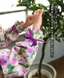 Rora トップス 通販 ローラ シャル トレーナー スウェットシャツ キッズ 子供 女の子 長袖 パフスリーブ 花柄 春秋 秋冬 袖フリル 綿100% かわいい おしゃれ 可愛い カジュアル シンプル