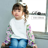 Rora トップス 通販 ローラ シャル トレーナー スウェットシャツ キッズ 子供 女の子 長袖 パフスリーブ 花柄 春秋 秋冬 袖フリル 綿100% かわいい おしゃれ 可愛い カジュアル シンプル