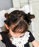 ヘアクリップ リボン かわいい 通販 Rora ドッティ 2個セット ヘアアクセサリー 髪飾り キッズ 子ども こども 女の子 ママ 姉妹 お揃い フォーマル カジュアル 卒園式 入学式 発表会