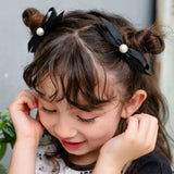 ヘアクリップ リボン かわいい 通販 Rora ルミナ 2個セット 髪留め 髪飾り ヘアアクセサリー 女の子 キッズ 子供 上品 可愛い 結婚式 発表会 七五三 入学式 フォーマル パール 卒園式