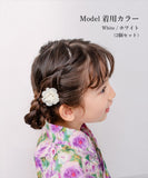 ヘアクリップ お花 2個セット 通販 日本製 Rora セシリア 髪留め 髪飾り キッズ 子供 女の子 フラワー 透け感 かわいい おしゃれ 可愛い 浴衣 夏祭り 甚平 ヘアアクセサリー フォーマル