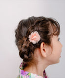 ヘアクリップ お花 2個セット 通販 日本製 Rora セシリア 髪留め 髪飾り キッズ 子供 女の子 フラワー 透け感 かわいい おしゃれ 可愛い 浴衣 夏祭り 甚平 ヘアアクセサリー フォーマル