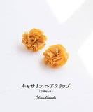 ヘアクリップ お花 2個セット 通販 日本製 Rora キャサリン 髪留め 髪飾り 子供 女の子 キッズ フラワー お団子 かわいい おしゃれ 可愛い 浴衣 夏祭り 甚平 ヘアアクセサリー フォーマル