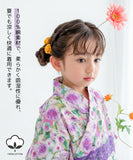 Rora 甚平 キッズ 女の子 通販 ローラ はなよい 花宵 上下セット セットアップ 半袖 かわいい 可愛い 紫 パープル 浴衣 フリル レース帯 夏祭り 盆踊り 花火大会 幼稚園 保育園 小学生