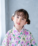 Rora 甚平 キッズ 女の子 通販 ローラ はなよい 花宵 上下セット セットアップ 半袖 かわいい 可愛い 紫 パープル 浴衣 フリル レース帯 夏祭り 盆踊り 花火大会 幼稚園 保育園 小学生