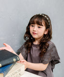 Rora キッズ Tシャツ 半袖 女の子 通販 ローラ カラハナ カットソー 半袖Tシャツ 夏服 半袖トップス トップス 袖フリル 綿100% コットン100 チャコールグレー 可愛い おしゃれ かわいい