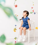 Rora キッズ Tシャツ 半袖 女の子 通販 ローラ カリン カットソー 半袖Tシャツ 夏服 半袖トップス トップス 袖フリル 綿100% コットン100 ダスティーブルー 可愛い おしゃれ かわいい