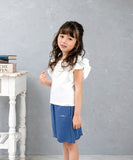Rora キッズ Tシャツ 半袖 女の子 通販 ローラ アルバ カットソー 半袖Tシャツ 夏服 半袖トップス トップス 袖フリル 吸湿速乾 UVカット 接触冷感 ホワイト 白 可愛い おしゃれ かわいい