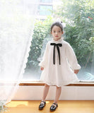 ワンピース キッズ 長袖 通販 ドレスワンピース 52032202 子供 ドレス 女の子 結婚式 パーティ 発表会 七五三 卒園式 入園式 入学式 総レース リボン 立ち襟 かわいい オシャレ 可愛い