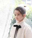 ワンピース キッズ 長袖 通販 ドレスワンピース 52032202 子供 ドレス 女の子 結婚式 パーティ 発表会 七五三 卒園式 入園式 入学式 総レース リボン 立ち襟 かわいい オシャレ 可愛い