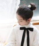 ワンピース キッズ 長袖 通販 ドレスワンピース 52032202 子供 ドレス 女の子 結婚式 パーティ 発表会 七五三 卒園式 入園式 入学式 総レース リボン 立ち襟 かわいい オシャレ 可愛い