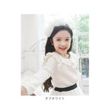 襟付き カットソー 長袖 キッズ 通販 トップス Tシャツ 女の子 襟あり フリル 子供 こども 子ども フォーマル きれいめ おしゃれ かわいい 可愛い 春秋 秋冬 カジュアル ナチュラル 春 秋
