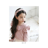 襟付き カットソー 長袖 キッズ 通販 トップス Tシャツ 女の子 襟あり フリル 子供 こども 子ども フォーマル きれいめ おしゃれ かわいい 可愛い 春秋 秋冬 カジュアル ナチュラル 春 秋