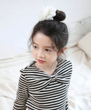 女の子 キッズ 長袖 Tシャツ 通販 ロンT 53062202 長袖Tシャツ カットソー リボン ボーダー おしゃれ かわいい オシャレ 可愛い カジュアル 秋 冬 秋冬 こども 女子 小学生 トップス