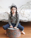 女の子 キッズ 長袖 Tシャツ 通販 ロンT 53062202 長袖Tシャツ カットソー リボン ボーダー おしゃれ かわいい オシャレ 可愛い カジュアル 秋 冬 秋冬 こども 女子 小学生 トップス
