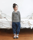 女の子 キッズ 長袖 Tシャツ 通販 ロンT 53062202 長袖Tシャツ カットソー リボン ボーダー おしゃれ かわいい オシャレ 可愛い カジュアル 秋 冬 秋冬 こども 女子 小学生 トップス