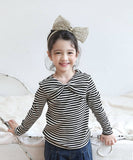 女の子 キッズ 長袖 Tシャツ 通販 ロンT 53062202 長袖Tシャツ カットソー リボン ボーダー おしゃれ かわいい オシャレ 可愛い カジュアル 秋 冬 秋冬 こども 女子 小学生 トップス