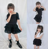 Rora キュロット キッズ 通販 ローラ キュロットパンツ ミントカンカン キュロットスカート 綿100% コットン100 夏服 春 夏 フリル スカート かわいい おしゃれ 女の子 女子 子ども