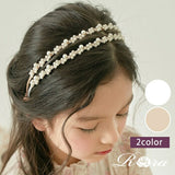 Rora カチューシャ 通販 パール キラキラ 58072201 髪飾り ヘッドドレス 子供 女の子 フォーマル 可愛い おしゃれ 発表会 入園式 卒園式 入学式 子ども用アクセサリー ヘアアレンジ