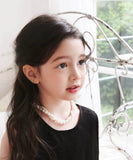 Rora ネックレス キッズ 通販 エリアン パール2連 パールネックレス 首飾り アクセサリー チョーカー パール 女の子 子供 子ども こども フォーマル 大人っぽい 上品 卒園式 入学式