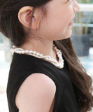 Rora ネックレス キッズ 通販 エリアン パール2連 パールネックレス 首飾り アクセサリー チョーカー パール 女の子 子供 子ども こども フォーマル 大人っぽい 上品 卒園式 入学式