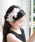 Rora カチューシャ キッズ 通販 ウェディング ヘッドドレス 髪飾り ヘアバンド 花 フラワー 細め 細い フォーマル 女の子 子供 子ども こども 結婚式 パーティー 卒園式 入学式