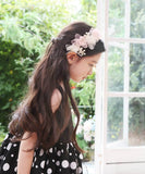 Rora カチューシャ キッズ 通販 ウェディング ヘッドドレス 髪飾り ヘアバンド 花 フラワー 細め 細い フォーマル 女の子 子供 子ども こども 結婚式 パーティー 卒園式 入学式