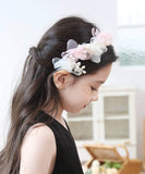 Rora カチューシャ キッズ 通販 ウェディング ヘッドドレス 髪飾り ヘアバンド 花 フラワー 細め 細い フォーマル 女の子 子供 子ども こども 結婚式 パーティー 卒園式 入学式