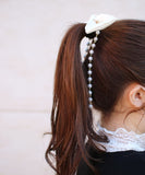 キッズ ヘアゴム リボン 通販 パールチェーン 58392202 ジューリーヘアゴム 大きめ 女の子 大人っぽい 卒園式 入学式 卒業式 結婚式 発表会 オシャレ かわいい おしゃれ 可愛い
