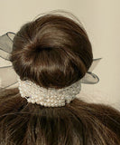 Rora ヘアゴム キッズ 通販 ボンジュール ビジュー 髪ゴム 髪飾り 髪留め リボン パール 女の子 子供 子ども こども おしゃれ かわいい フォーマル 大人っぽい 上品 入園式 卒園式 入学式