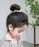 Rora シュシュ キッズ 通販 ルーム 髪飾り お団子 ヘアゴム ポニーテール ツイード パール 女の子 子供 子ども こども フォーマル 大人っぽい 上品 おしゃれ かわいい カジュアル 卒園式