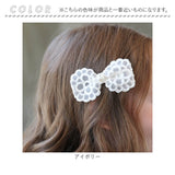 Rora ヘアクリップ キッズ 通販 ベイリー 髪飾り 髪留め リボン 大きめ レース パール ホワイト 女の子 子供 子ども こども フォーマル ナチュラル カジュアル 卒園式 入学式 結婚式