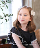 Rora ヘアクリップ キッズ 通販 ベイリー 髪飾り 髪留め リボン 大きめ レース パール ホワイト 女の子 子供 子ども こども フォーマル ナチュラル カジュアル 卒園式 入学式 結婚式