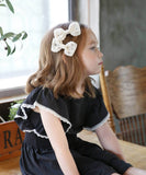 Rora ヘアクリップ キッズ 2個セット 通販 ライリー 髪飾り 髪留め リボン 大きめ レース ホワイト 女の子 子供 子ども こども フォーマル ナチュラル カジュアル 卒園式 入学式 結婚式