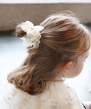 リボン シュシュ キッズ 通販 お花 パール 68142302 シューガーシュシュ オーガンジー フラワー 子供 女の子 大人っぽい 卒園式 入学式 結婚式 発表会 お呼ばれ パーティー ヘアアレンジ