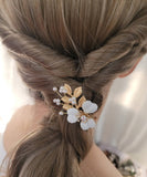 Rora ヘアクリップ キッズ 3個セット 通販 ローレン 花冠 髪飾り 髪留め 花 フラワー ゴールド 女の子 子供 子ども こども フォーマル 大人っぽい 上品 結婚式 パーティー 発表会 卒園式