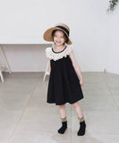 麦わら帽子 キッズ 女の子 通販 RORA ジェーンのサマーハット ストローハット 麦わら 帽子 リボン ストロー ハット 子供 こども 子ども カジュアル ナチュラル 夏 春夏 おでかけ お出かけ