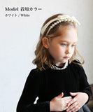 Rora カチューシャ 通販 リボン パール 68272302 髪飾り ヘッドドレス 子供 女の子 フォーマル 可愛い おしゃれ 発表会 入園式 卒園式 入学式 子ども用アクセサリー ヘアアレンジ