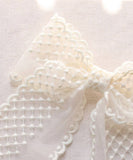 Rora バレッタ キッズ 通販 ミルフルル 髪飾り ヘアクリップ 髪留め リボン 大きめ レース 刺繍 ホワイト 女の子 子供 子ども こども フォーマル ナチュラル カジュアル 卒園式 入学式