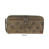 ラフラフ 財布 Laugh Rough 通販 長財布 長サイフ 長さいふ サイフ さいふ ロングウォレット ラウンドファスナー レディース ドット 本革 革 レザー ウォレット 小銭入れ 大人 水玉