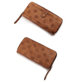 ラフラフ 財布 Laugh Rough 通販 長財布 長サイフ 長さいふ サイフ さいふ ロングウォレット ラウンドファスナー レディース ドット 本革 革 レザー ウォレット 小銭入れ 大人 水玉