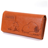 スヌーピー 財布 通販 PEANUTS FACE 長財布 長財布 ロングウォレット 長サイフ サイフ かぶせ長財布 snoopy キャラクター グッズ 大人 向け レディース おしゃれ 本革 革 レザー
