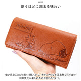 スヌーピー 財布 通販 PEANUTS FACE 長財布 長財布 ロングウォレット 長サイフ サイフ かぶせ長財布 snoopy キャラクター グッズ 大人 向け レディース おしゃれ 本革 革 レザー