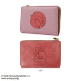 スヌーピー 財布 二つ折り 通販 SNOOPY 73532 レザー 本革 牛革 二つ折り財布 2つ折り財布 お財布 レディース L字ファスナー 大容量 小銭入れあり かわいい おしゃれ 女性 大人 女子