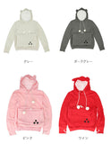 パーカー レディース おしゃれ 通販 にゃんこ ポケット トレーナー カブリ プルオーバー トップス フリース にゃんパーカー 猫耳 フード 森ガール 猫 小動物 ねこ ネコ アニマル