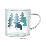 moz マグカップ 耐熱ガラス 通販 モズ 耐熱マグ ガラス製 耐熱 ガラス マグ カップ 透明 軽量 軽い おしゃれ 北欧 エルク キャラクター かわいい 可愛い 電子レンジ対応 320ml 洋食器