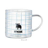 moz マグカップ 耐熱ガラス 通販 モズ 耐熱マグ ガラス製 耐熱 ガラス マグ カップ 透明 軽量 軽い おしゃれ 北欧 エルク キャラクター かわいい 可愛い 電子レンジ対応 320ml 洋食器
