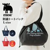 moz モズ バッグ 刺繍トート L 通販 トートバッグ トートバック 巾着バッグ エコバッグ サブバッグ 巾着バック レディース 大きめ A4 軽量 軽い ブランド 通勤 通学 おしゃれ シンプル