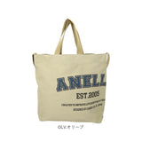 anello アネロ 2WAY トート ショルダー AIB4602 通販 ショルダーバッグ ショルダーバック 肩掛け ななめかけ 斜めかけ 手提げ トートバッグ トートバック プリント ヘーゼル 綿 マチ
