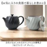 波佐見焼 ティーポット 通販 日本製 ティー ポット 600ml 急須おしゃれ 急須 茶器 陶器 焼き物 ねじりシリーズ ストレーナー付き 茶こし付き 藍花 AIKA おうちカフェ ティータイム 紅茶